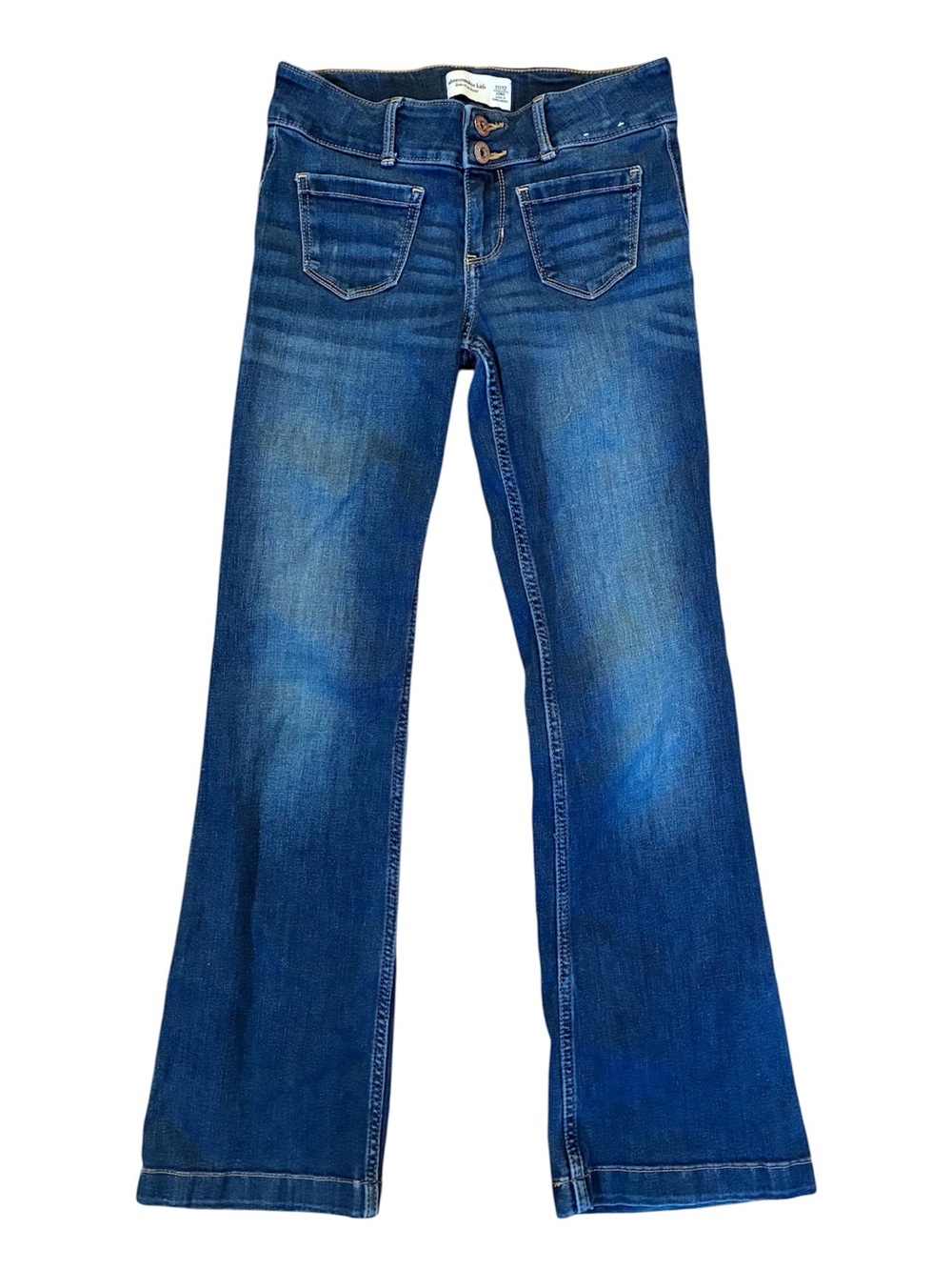 Abercrombie Kids 11-12 years Girls Low-Rise Bootcut Blue Denim Jeans